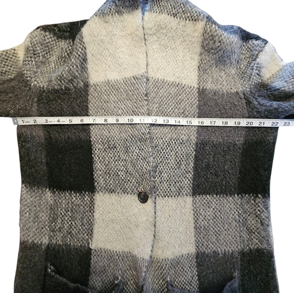 American Eagle Outfitters Oversized Plaid Cardigan Sweater Coat XS-S - Picture 5 of 5